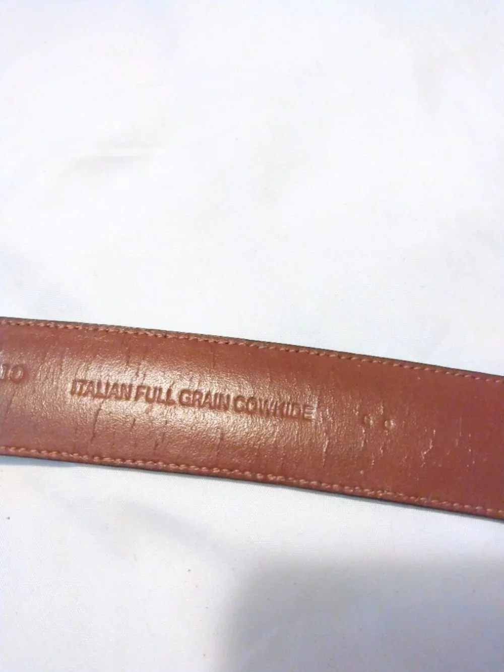 Perry Ellis Portfolio Italian Full Grain Cowhide Leather Belt Size 36 Brown